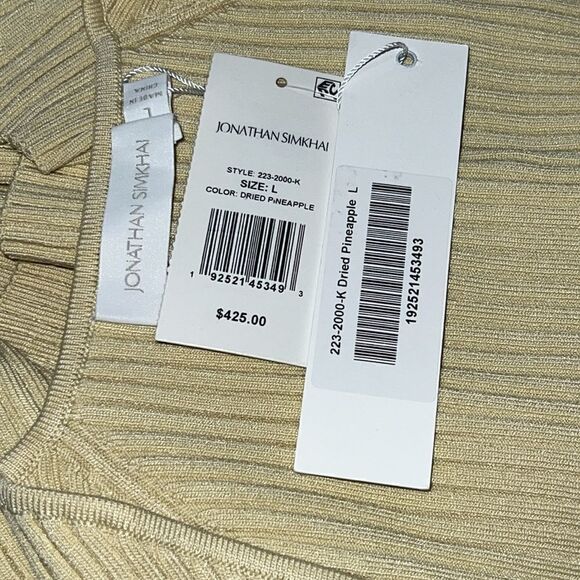 NWT Jonathan SIMKHAI Elenor Halter Top Dried Pineapple Large - Picture 10 of 12